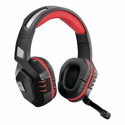 TRUST Cuffie a padiglione da gaming Trust Juga GXT390 wireless nero e rosso